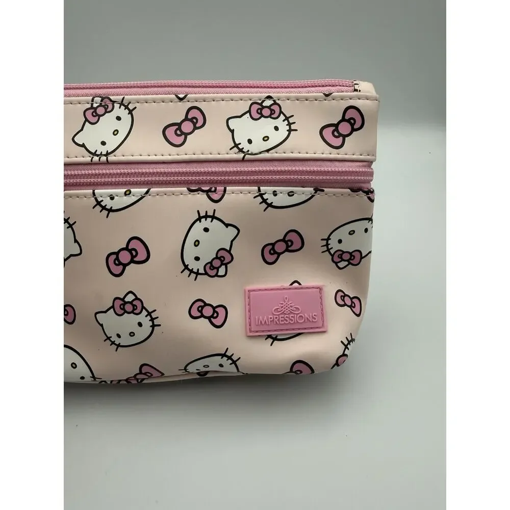 Sanrio Hello Kitty Impressions Vanity Double Zipper Cosmetic Bag